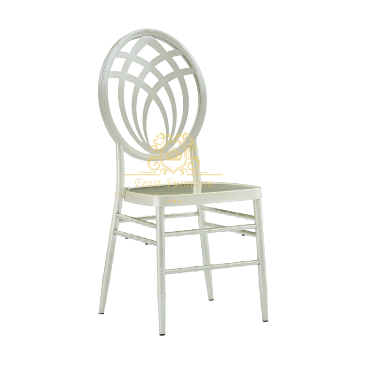 ZY-Y5605 Feast Furniture Modern silver decorated round back wedding chair